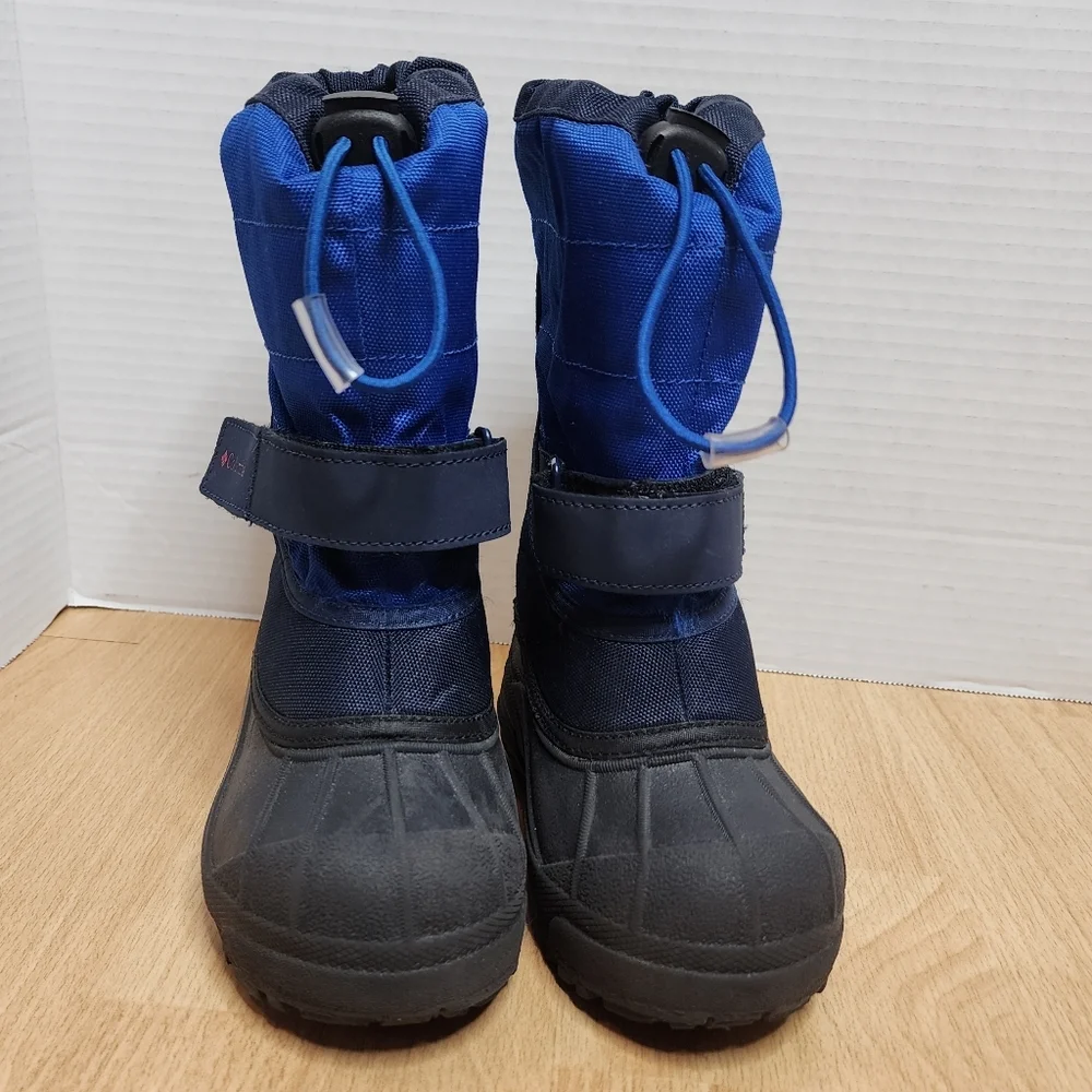 Columbia Size 9 Child Powderbug Plus Ii Snow Boot Blue Black